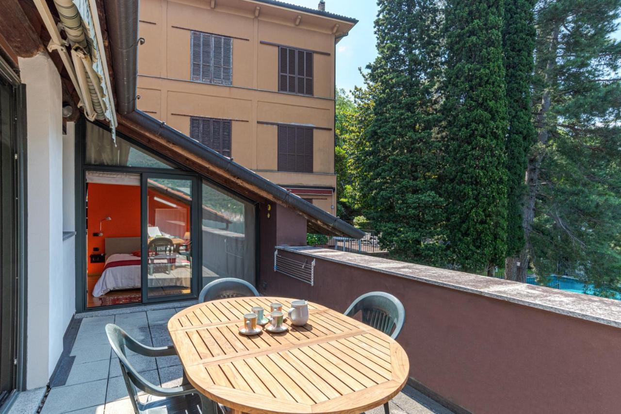 Apartamento Apt With Terrace And Shared Pool! Lake View! Nesso Exterior foto